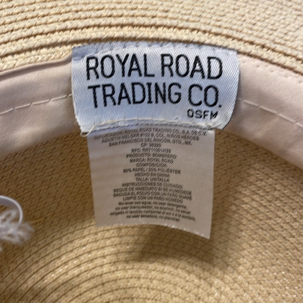 Royal Road Trading Co. Women's Sun Hat with colorful beads, adjustable OSFM VGUC - Picture 4 of 8